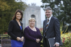 Helen Downes, chief executive, Shannon Chamber with Theresa O'Gorman and Eamonn Murphy, directors, Grant Thornton keynote speakers at Shannon Chamber's Budget 2015 briefing. Photo: Eamon Ward.