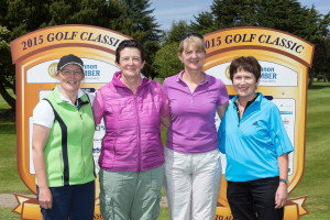 The sole female golfers to partake in Shannon Chambers Golf Classic  were the molly d marketing team (from left): Jude Byrne, Mary Lipper, Dympna O'Callaghan and Ann Byrnes. Photo by Eamon Ward.