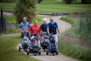 The Croom Precision team comprising Patrick Byrnes, Tom Tracey, Gerry Murray and John Joe O'Regan stayed in close formation at Shannon Chamber's Golf Classic. Photograph by Eamon Ward