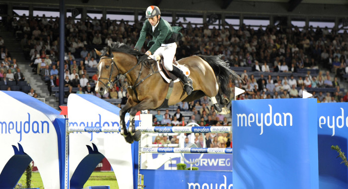Former World Champion Dermott Lennon is favourite to win the first ever Jumping In The City Grand Prix on Friday