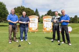 The Genworth team comprising Andrew Flaherty, John O'Connor, Colm O'Brien and Ger Dunworth all set to tee off at Shannon Chamber's Golf Classic. Photograph by Eamon Ward