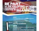 BE PART of Developing a New Community and Civic Arts Centre in Shannon