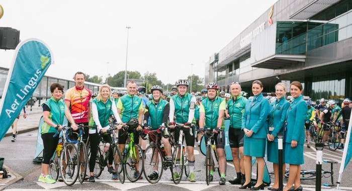 Shannon Airport & Aer Lingus take on 110km cycle challenge in aid of Shannon Group charities