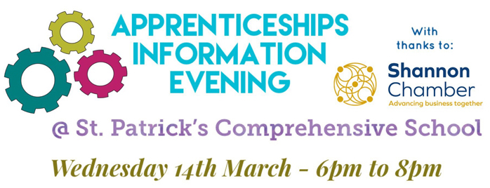 Shannon Chamber Joins Forces with St Patrick’s Comprehensive School Shannon to Host First-Ever Apprenticeships Evening