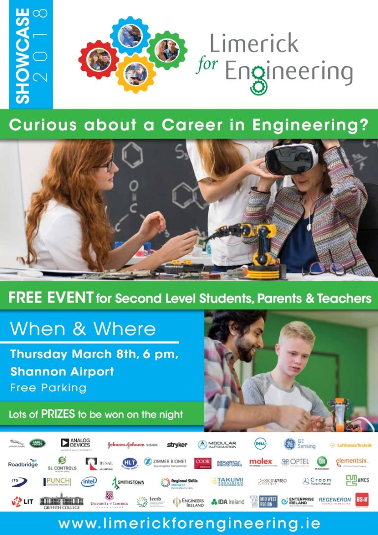 Parents and Students Encouraged to Attend Limerick for Engineering Showcase in Shannon Airport