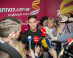 Greg O’Shea touches down at Shannon Airport