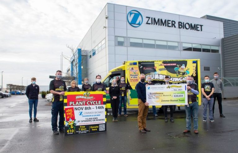 Zimmer Biomet Team in Shannon and Galway Raises Over €20,000 to Support Sick Children in Ireland