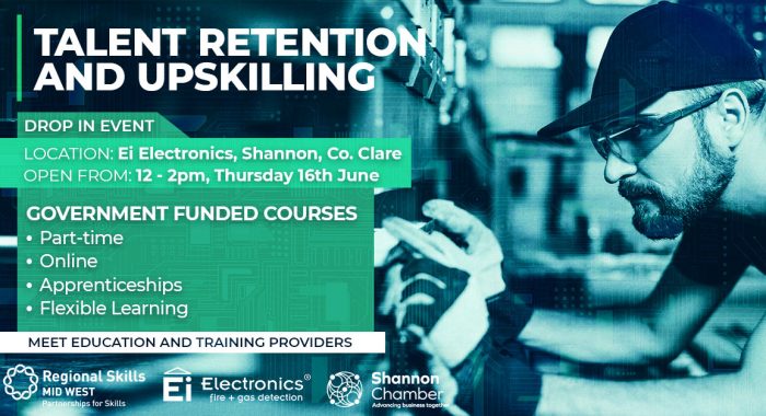 Emphasis on upskilling at forthcoming Shannon Chamber event in Ei Electronics’ Centre of Excellence in Shannon