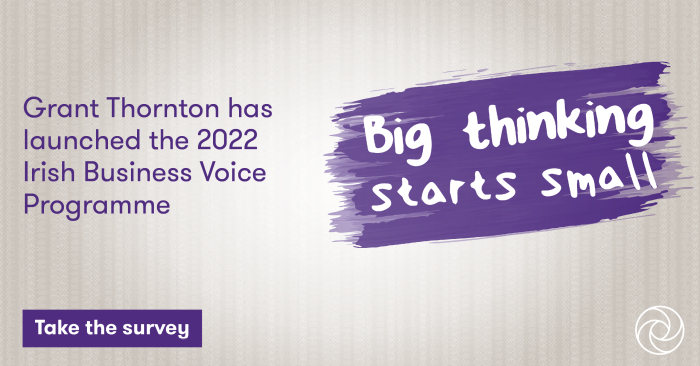 Grant Thornton has launched the 2022 Irish Business Voice Programme