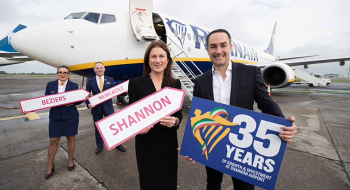Shannon Airport secures two new Ryanair routes for summer ’23 and an additional based aircraft
