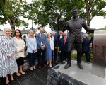 Life-Size statue of Brendan O’Regan unveiled in Sixmilebridge, Co Clare to preserve the legacy of one of Ireland’s greatest visionaries, innovators, and motivators